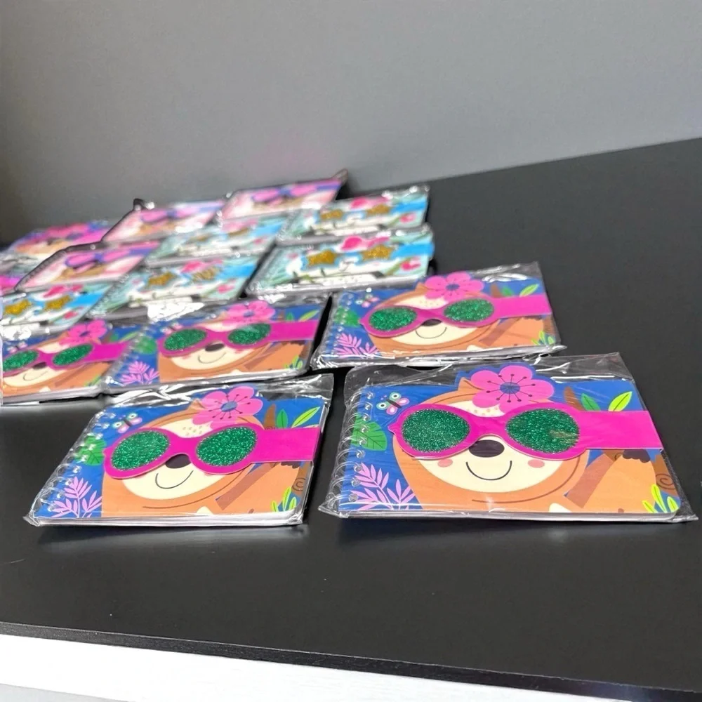 NWT Lot of 13 Mini Notebooks — Unicorn, Pandas, Sloths — Individually Wrapped!